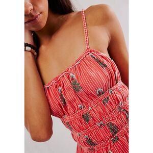 NWT Free People We The Free Dolce Vita Tiered Ruched Pure Cotton Cami Tank